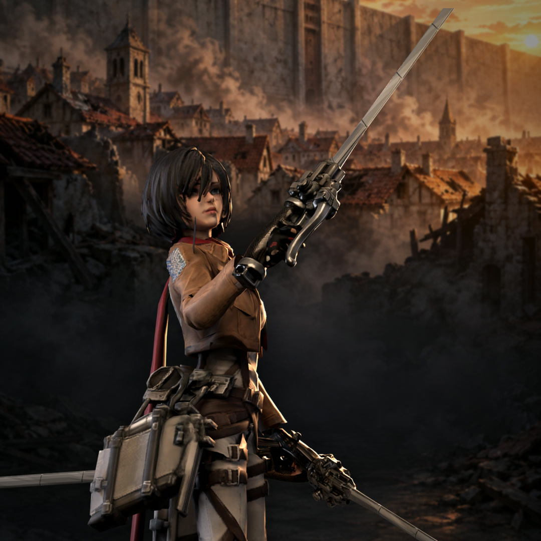 Mikasa Ackerman Fiora LoL Custom Skin